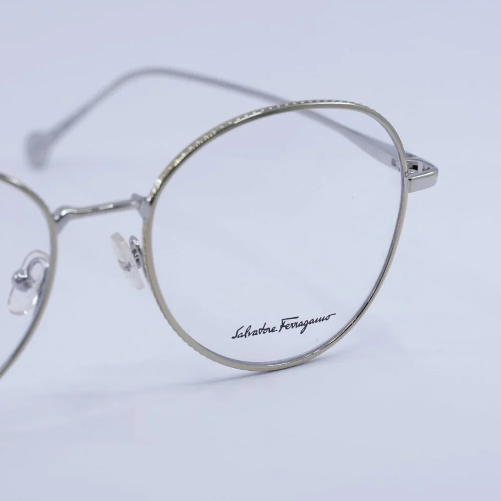 🕶️ New Salvatore Ferragamo SF2189 724 Eyeglasses - Gold/Palladium Frame 55mm